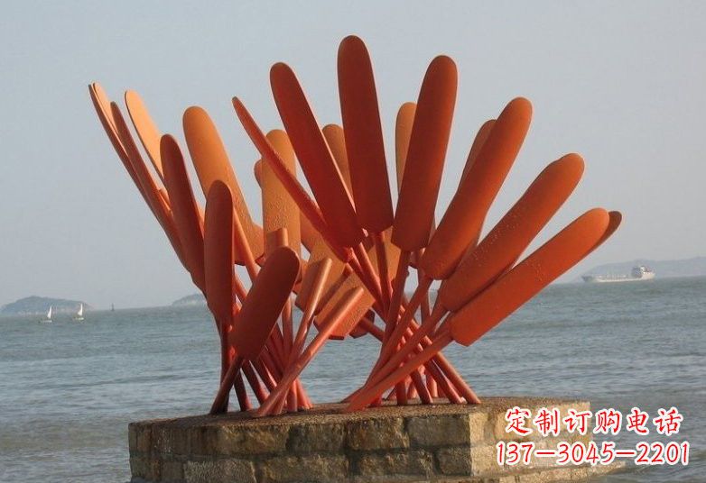 商丘不锈钢船桨雕塑经典的海洋景观