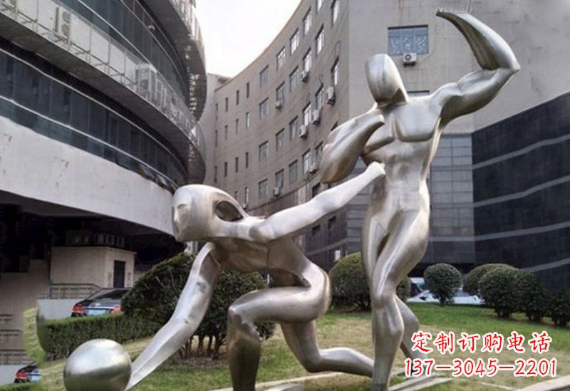 商丘不锈钢打保龄球雕塑