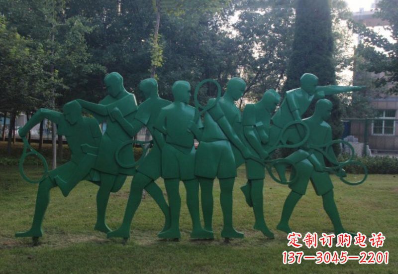 商丘不锈钢羽毛球人物雕塑精美绝伦