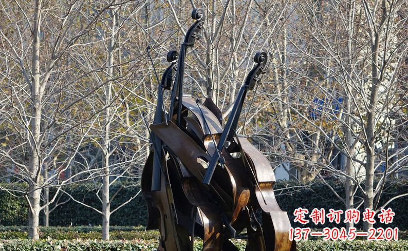 商丘不锈钢大提琴乐器雕塑