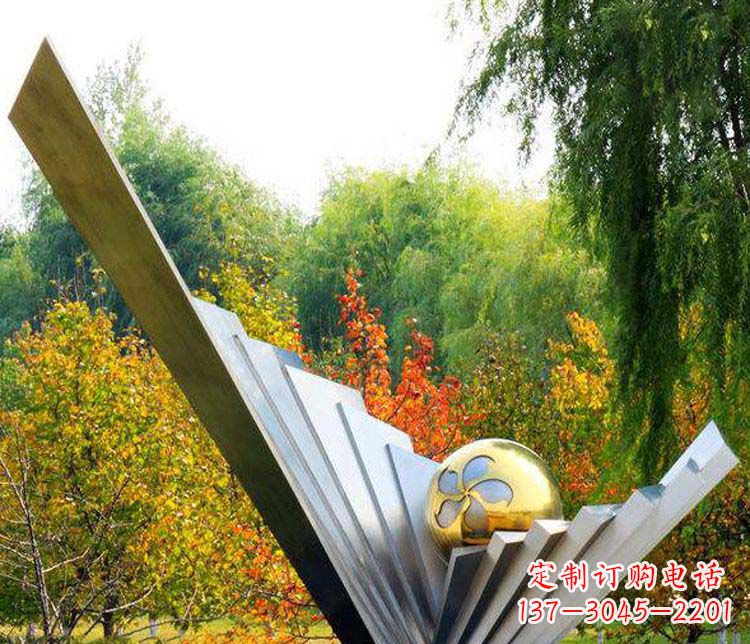 商丘不锈钢大型翅膀景观雕塑
