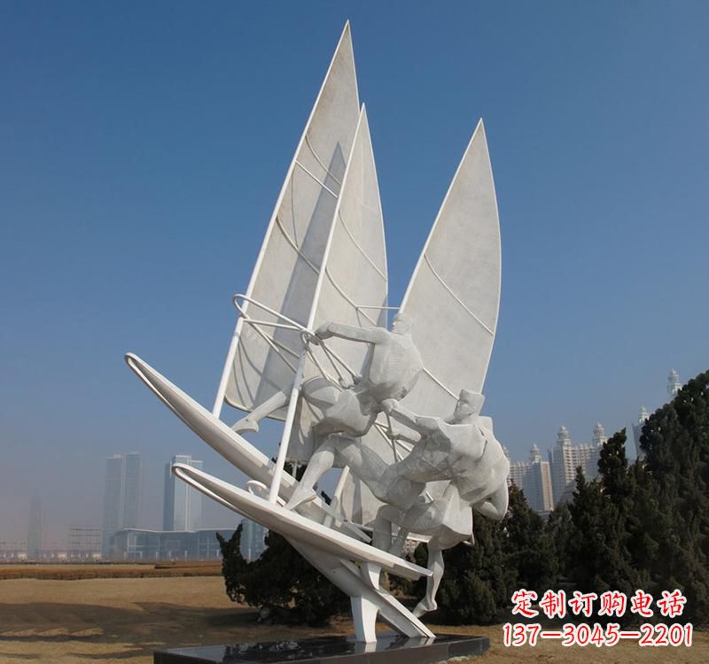 商丘不锈钢大型帆船雕塑