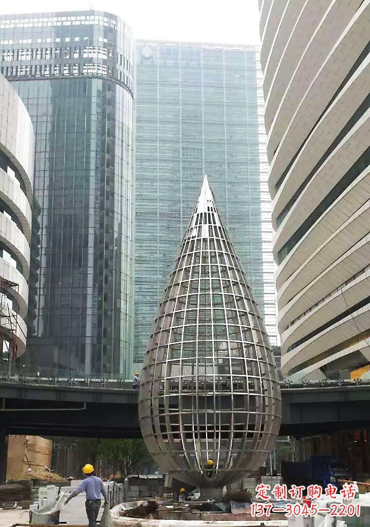 商丘不锈钢大型水滴城市景观雕塑