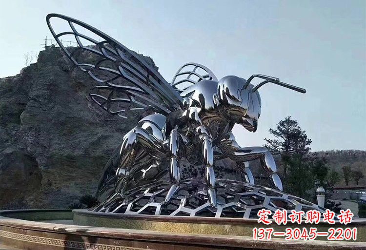 商丘不锈钢大型蜜蜂雕塑铸造出精美绝伦的艺术杰作