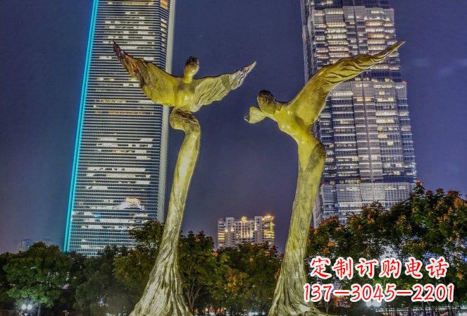 商丘不锈钢大型天使雕塑一种极具震撼力的艺术之作