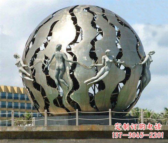 商丘不锈钢地球雕塑一座精致而又充满着力量的艺术作品