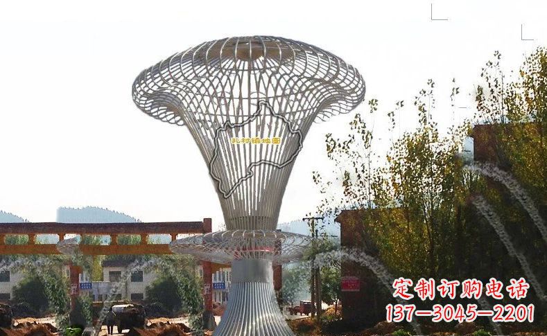 商丘城市景观的艺术礼物——不锈钢地图雕塑