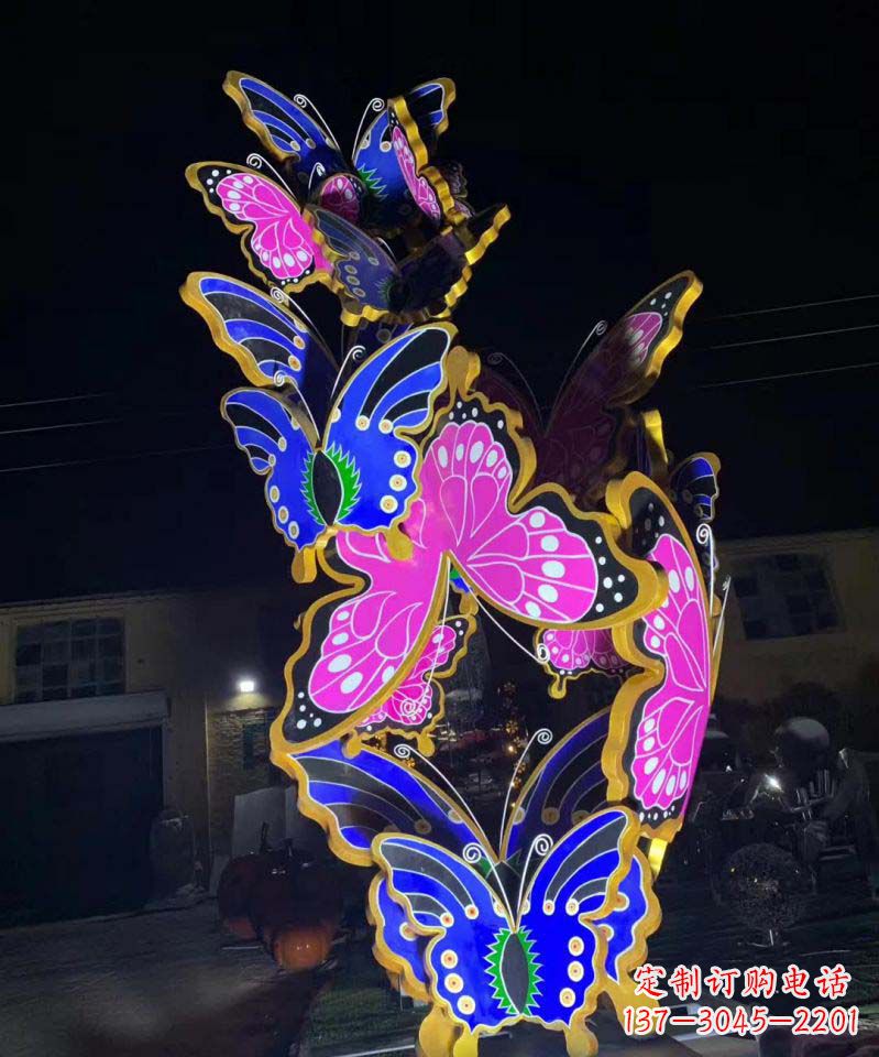 商丘不锈钢蝴蝶雕塑彩绘魅力无限