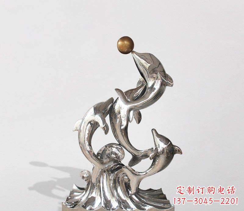 商丘不锈钢海豚雕塑精美的艺术杰作
