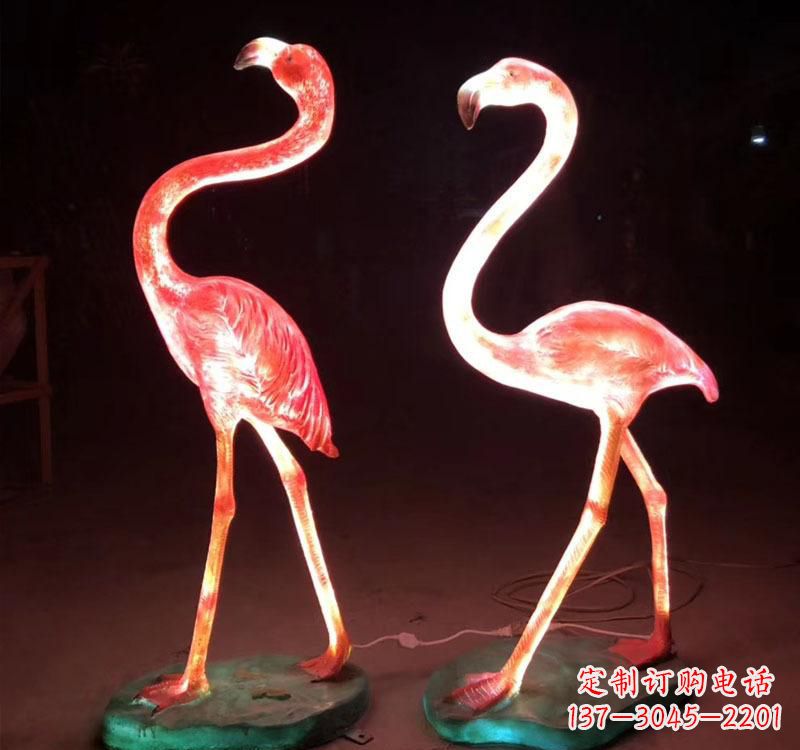 商丘不锈钢火烈鸟绚丽多彩的艺术品