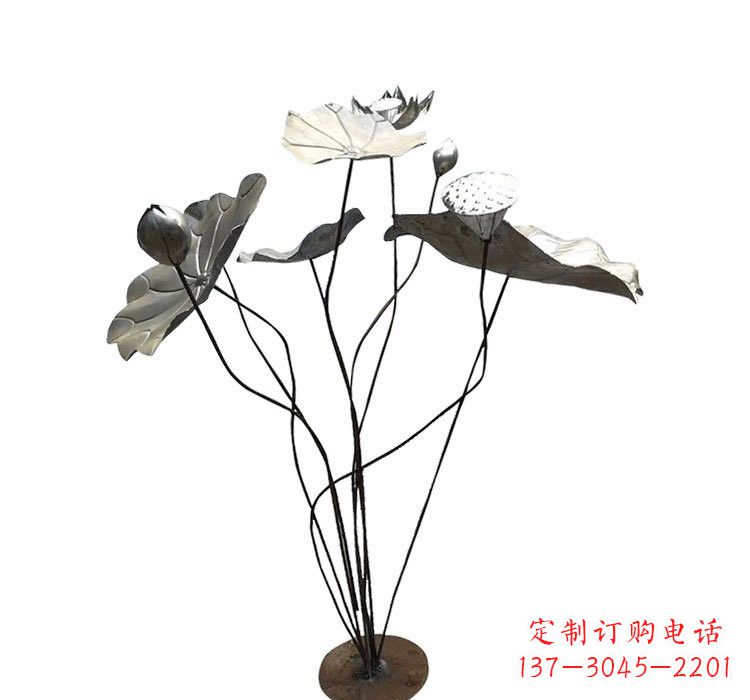 商丘不锈钢锻造莲花雕塑精美外形,长久耐用