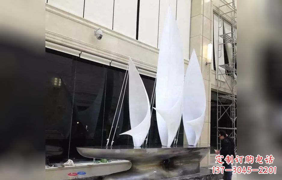 商丘不锈钢帆船海洋迷人的雕塑