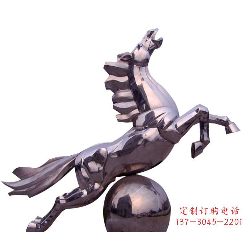 商丘不锈钢飞马城市雕塑象征城市新生