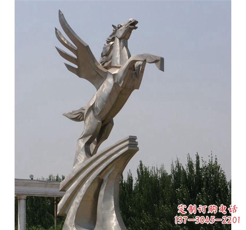 商丘不锈钢飞马雕塑精美雕塑艺术