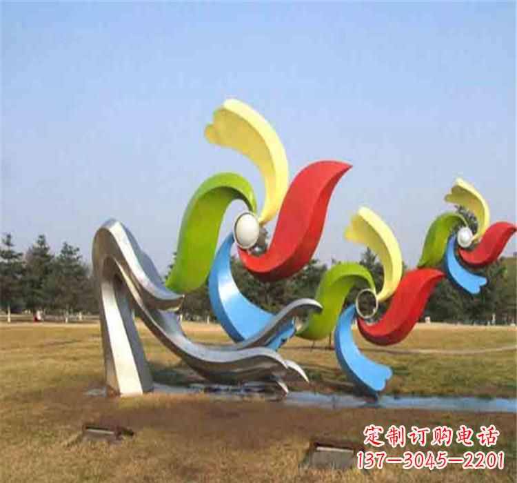 商丘不锈钢风车雕塑绚丽多彩的艺术精品
