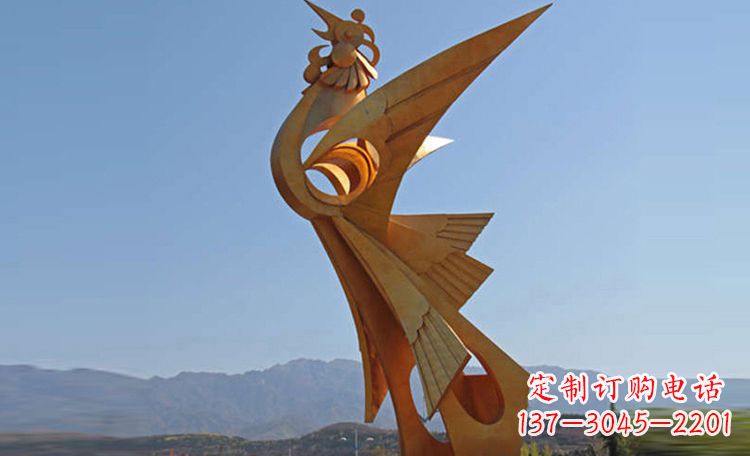 商丘不锈钢凤凰雕塑,给环境增添灵动之美