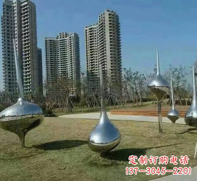 商丘不锈钢陀螺雕塑精美装饰公园环境