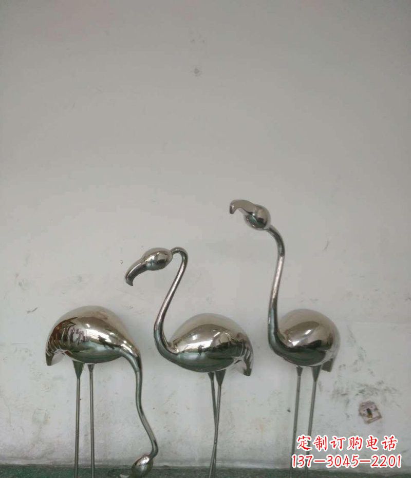 商丘不锈钢火烈鸟雕塑精美的艺术之作