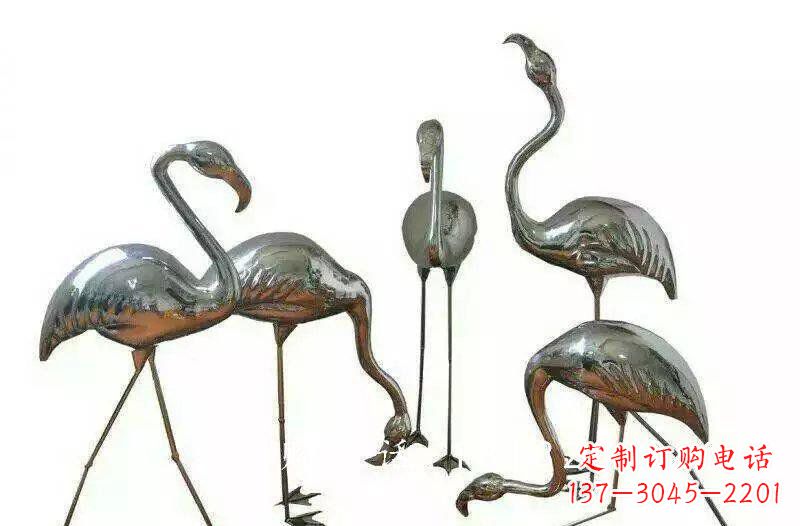 商丘不锈钢火烈鸟雕塑——美丽的自然之美