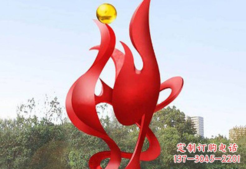 商丘不锈钢凤凰雕塑——象征着古代神兽的传奇