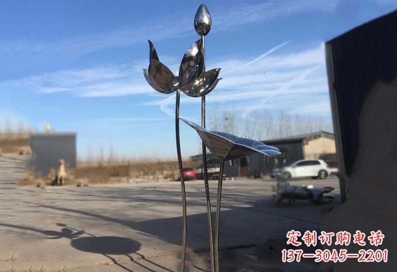 商丘不锈钢荷花雕塑精美的艺术瑰宝