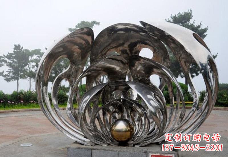 商丘不锈钢贝壳雕塑海洋风情的精美礼赞