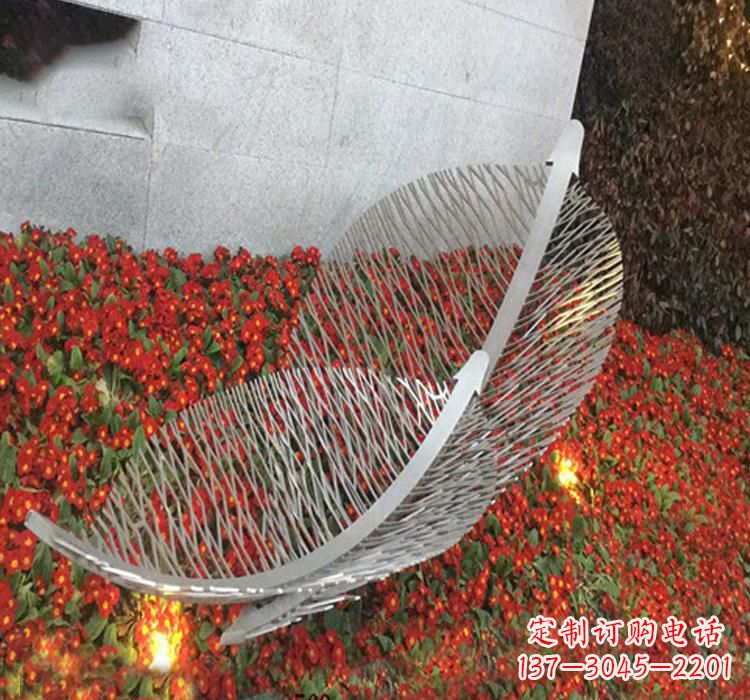 商丘不锈钢公园镂空树叶雕塑——精致艺术品