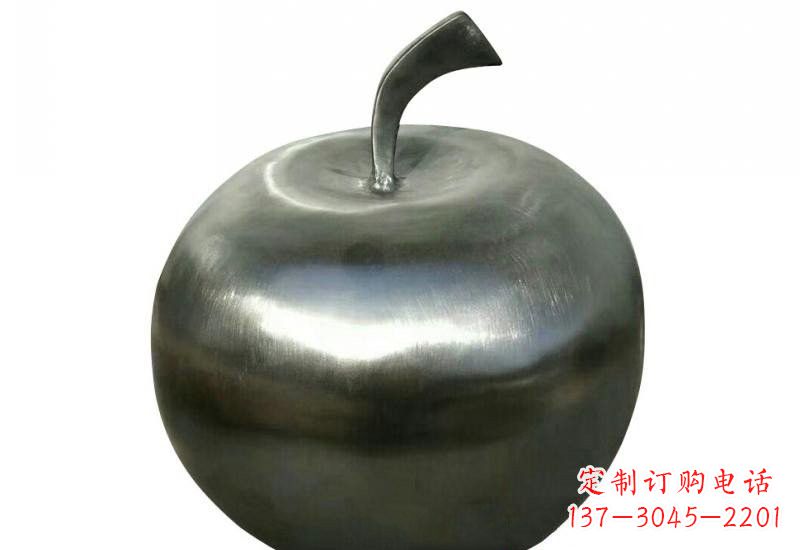 商丘不锈钢苹果雕塑精美的艺术之作