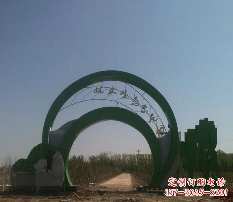 商丘不锈钢拱门雕塑给家园增添艺术气息