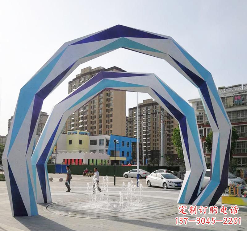 商丘不锈钢拱门雕塑令人惊叹的艺术品