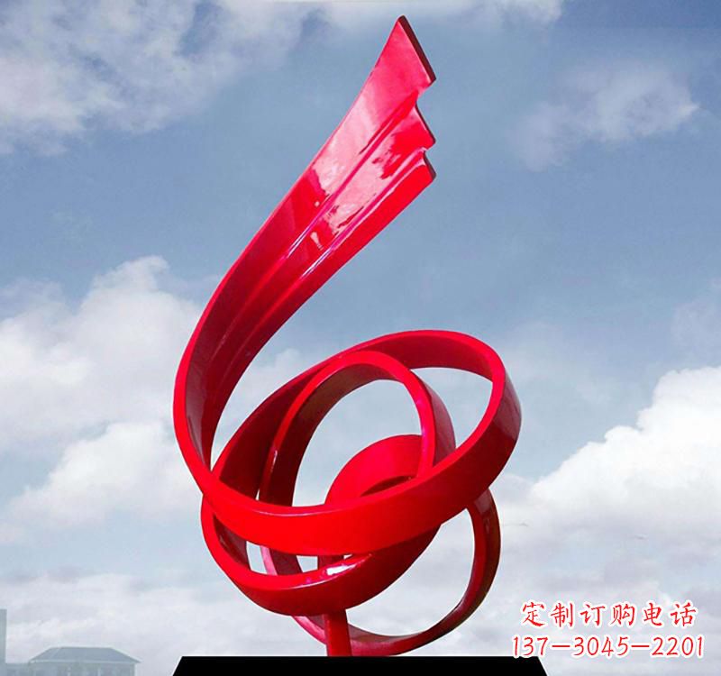 商丘美丽的飘带雕塑——城市的精灵