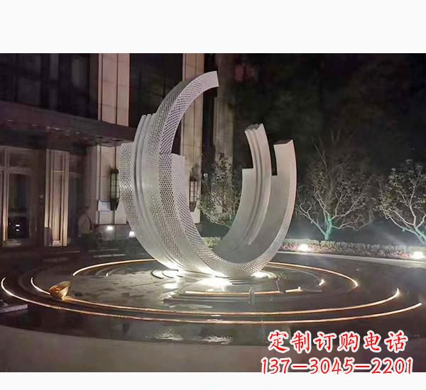 商丘不锈钢广场喷泉雕塑精美的艺术珍品