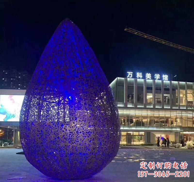 商丘不锈钢水滴雕塑-自然之美