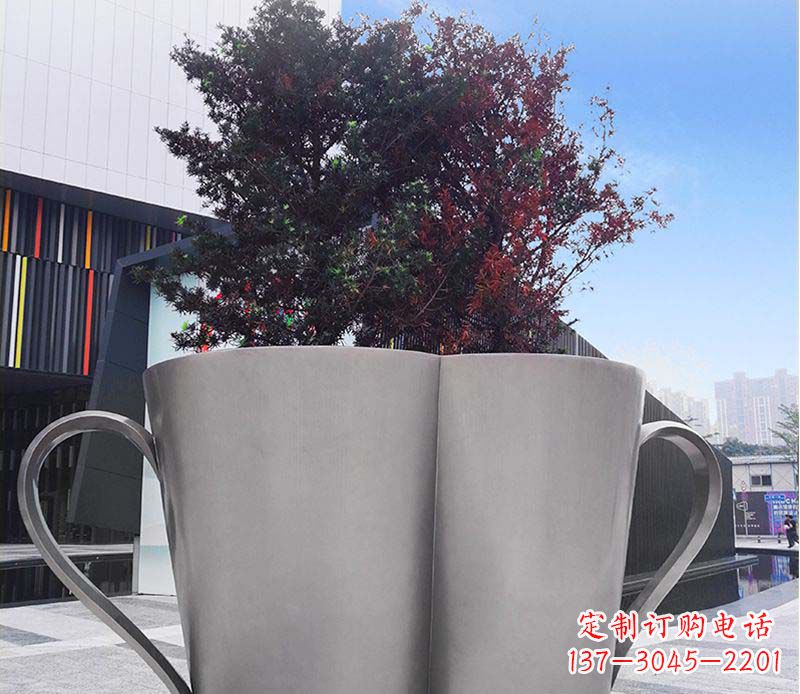 商丘不锈钢花盆雕塑美观耐用