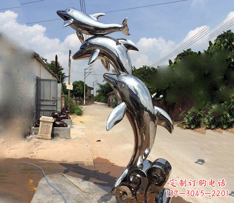 商丘不锈钢海豚雕塑艺术的浪漫