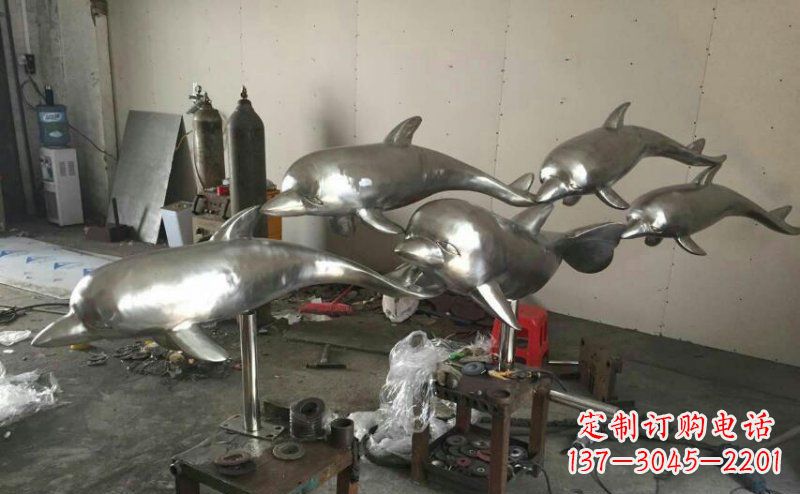 商丘不锈钢海豚雕塑