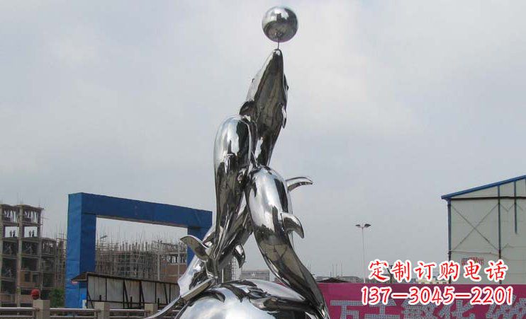 商丘不锈钢海豚雕塑海洋之美的象征