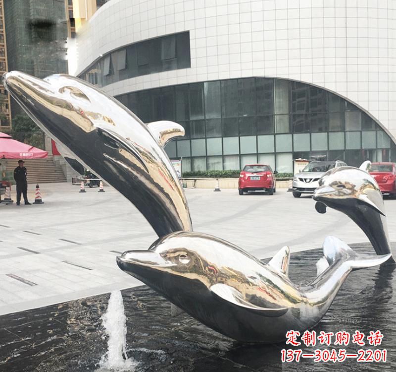 商丘不锈钢海豚雕塑艺术与美的结合