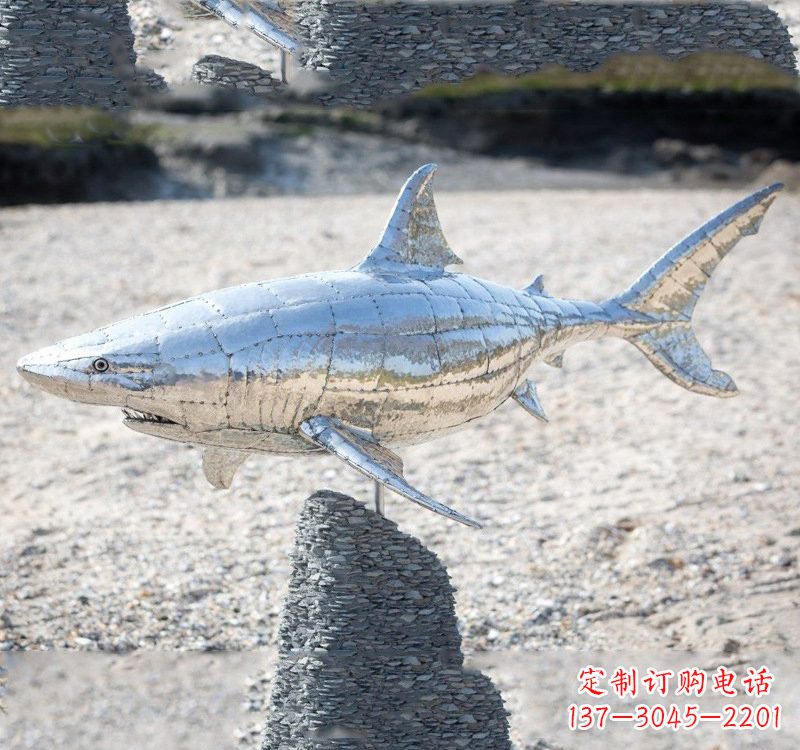商丘不锈钢海洋公园鲨鱼雕塑