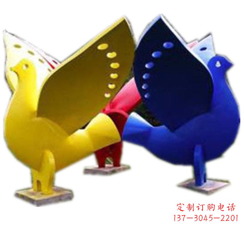 商丘不锈钢制作的和平鸽雕塑