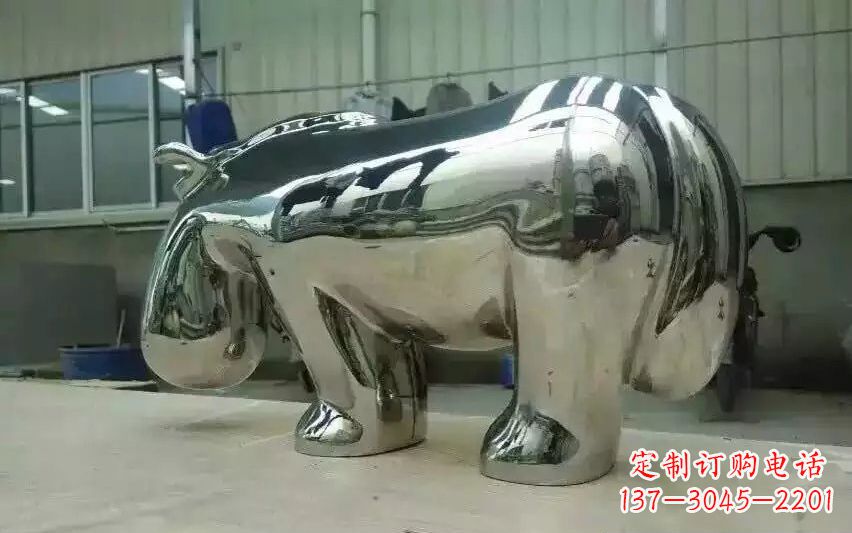 商丘不锈钢河马雕塑美观耐用的艺术品