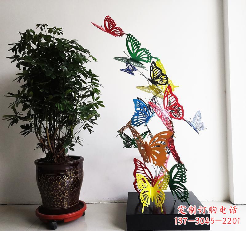 商丘不锈钢蝴蝶雕塑精美的艺术品