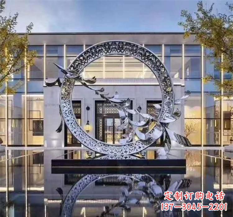 商丘大雁飞翔,不锈钢户外雕塑雍容陈列