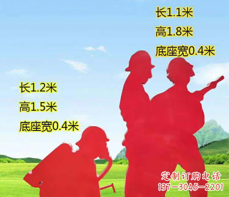 商丘表彰消防英雄——不锈钢消防员人物雕塑