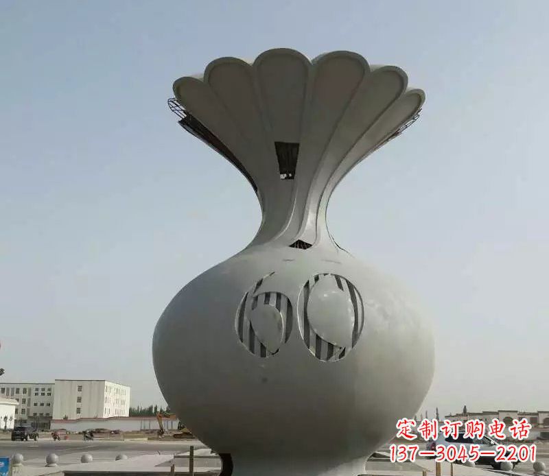 商丘精美不锈钢花篮雕塑