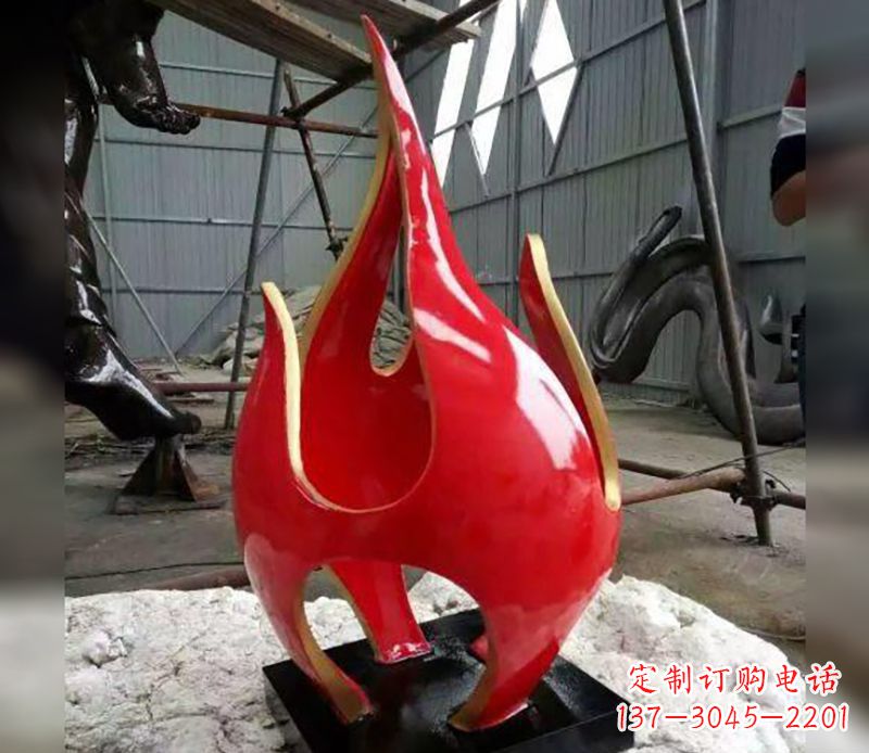 商丘不锈钢火龙果雕塑传承传统文化的艺术品