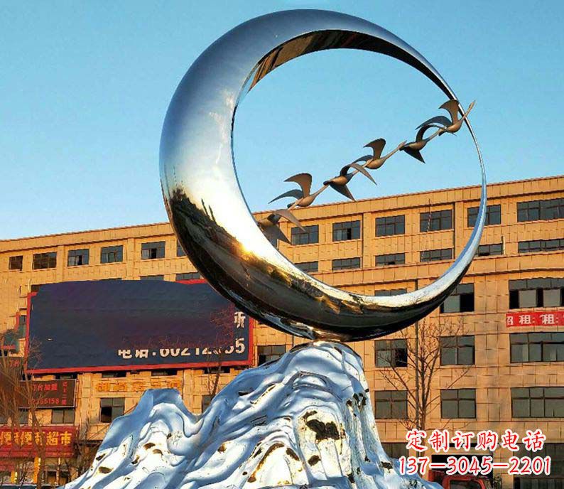 商丘雁雕塑不锈钢的艺术精灵