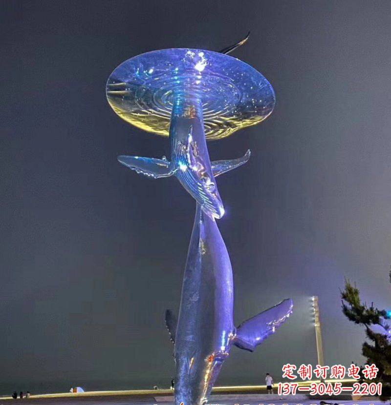 商丘不锈钢鲸鱼雕塑——传承着海洋的精灵魅力