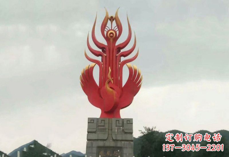 商丘凤凰雕塑美丽传奇的象征