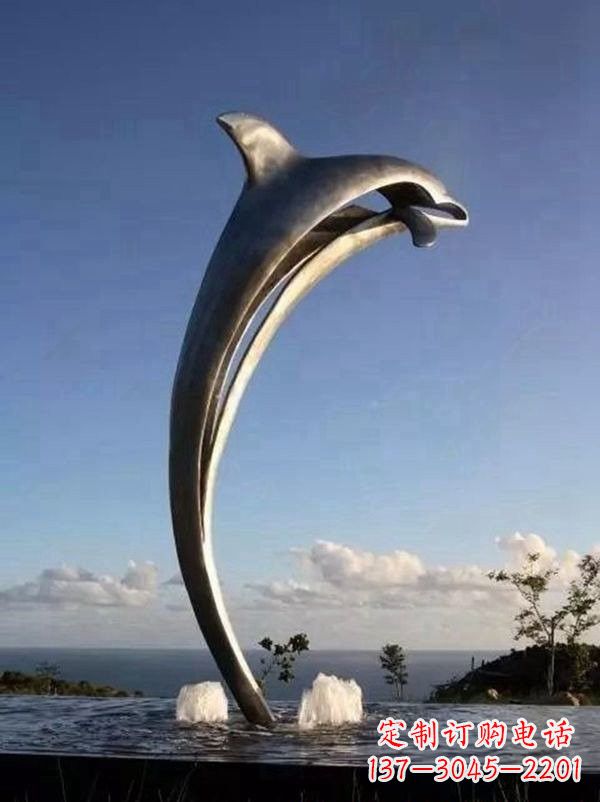 商丘不锈钢海豚雕塑让游客流连忘返